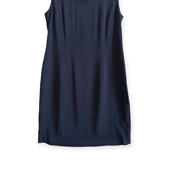 Michele Negri Navy Blue Sleeveless Dress, Size Italian 46 - Picture 6 of 12
